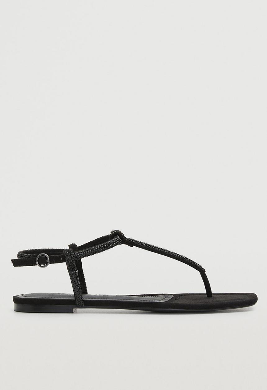MANGO - Tubi sandal - black