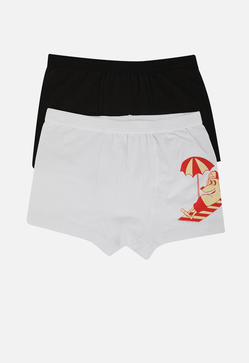 Trendyol - Boys boxer shorts - black and white 2 pack
