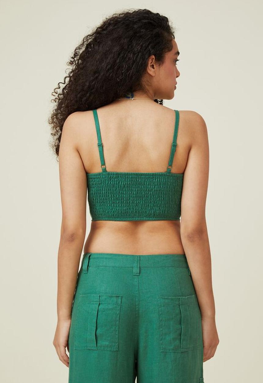 Cotton On - Florence linen top - seafoam green