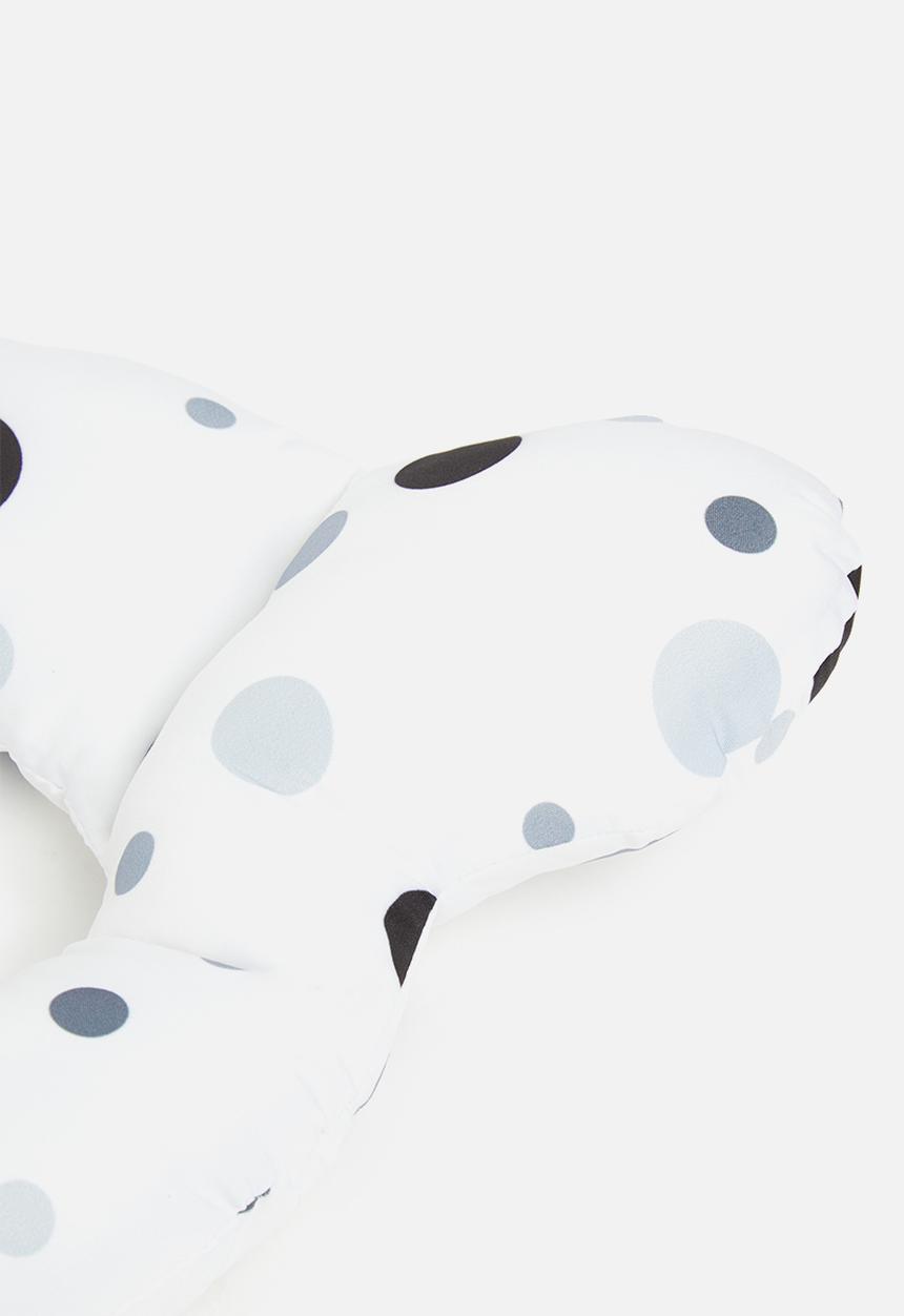 Pop Candy - Baby polka dot pillow - white