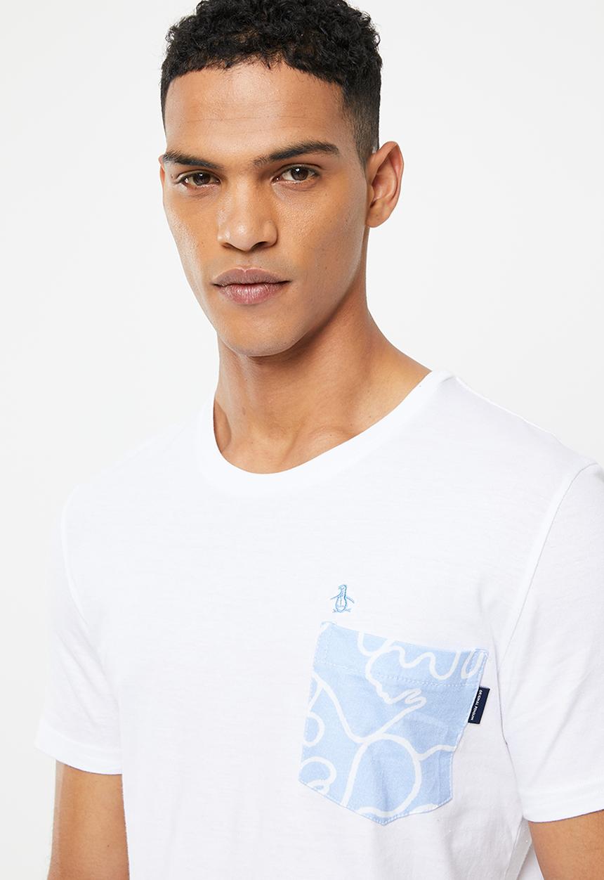 Original Penguin - Puzzle pocket short sleeve tee - bright white