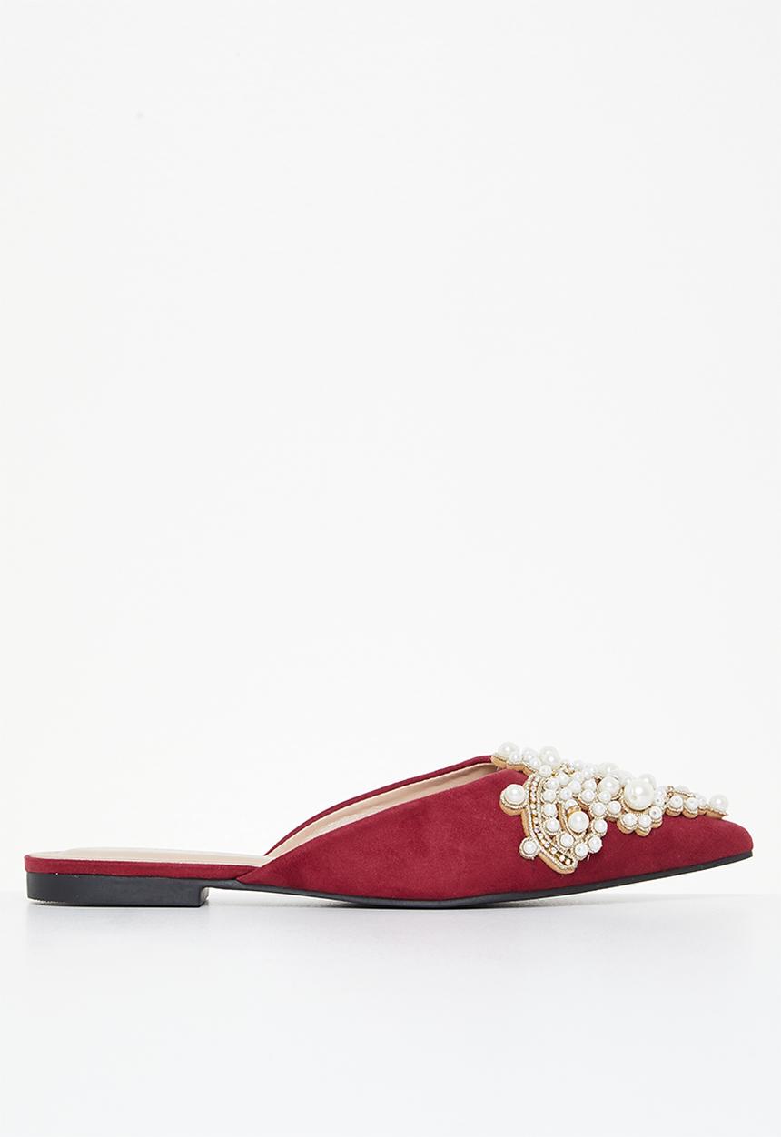 Miss Black - Clam1 mule - burgundy