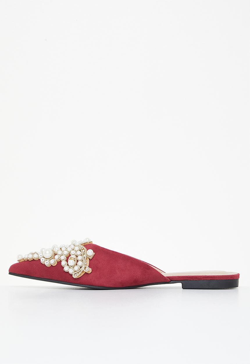 Miss Black - Clam1 mule - burgundy