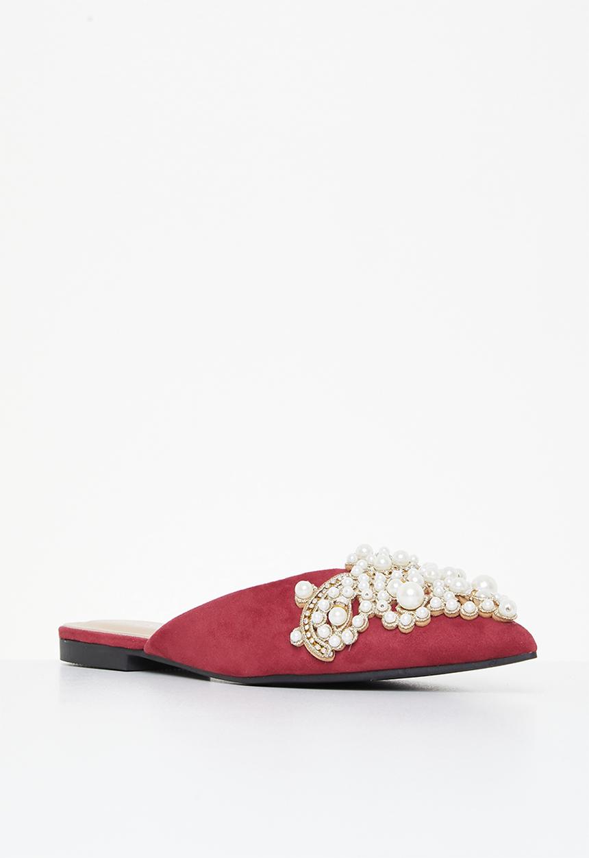 Miss Black - Clam1 mule - burgundy