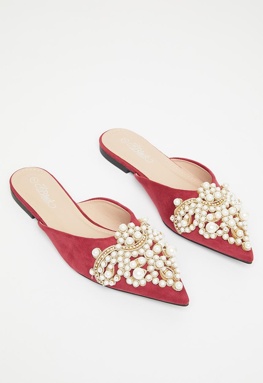 Miss Black - Clam1 mule - burgundy