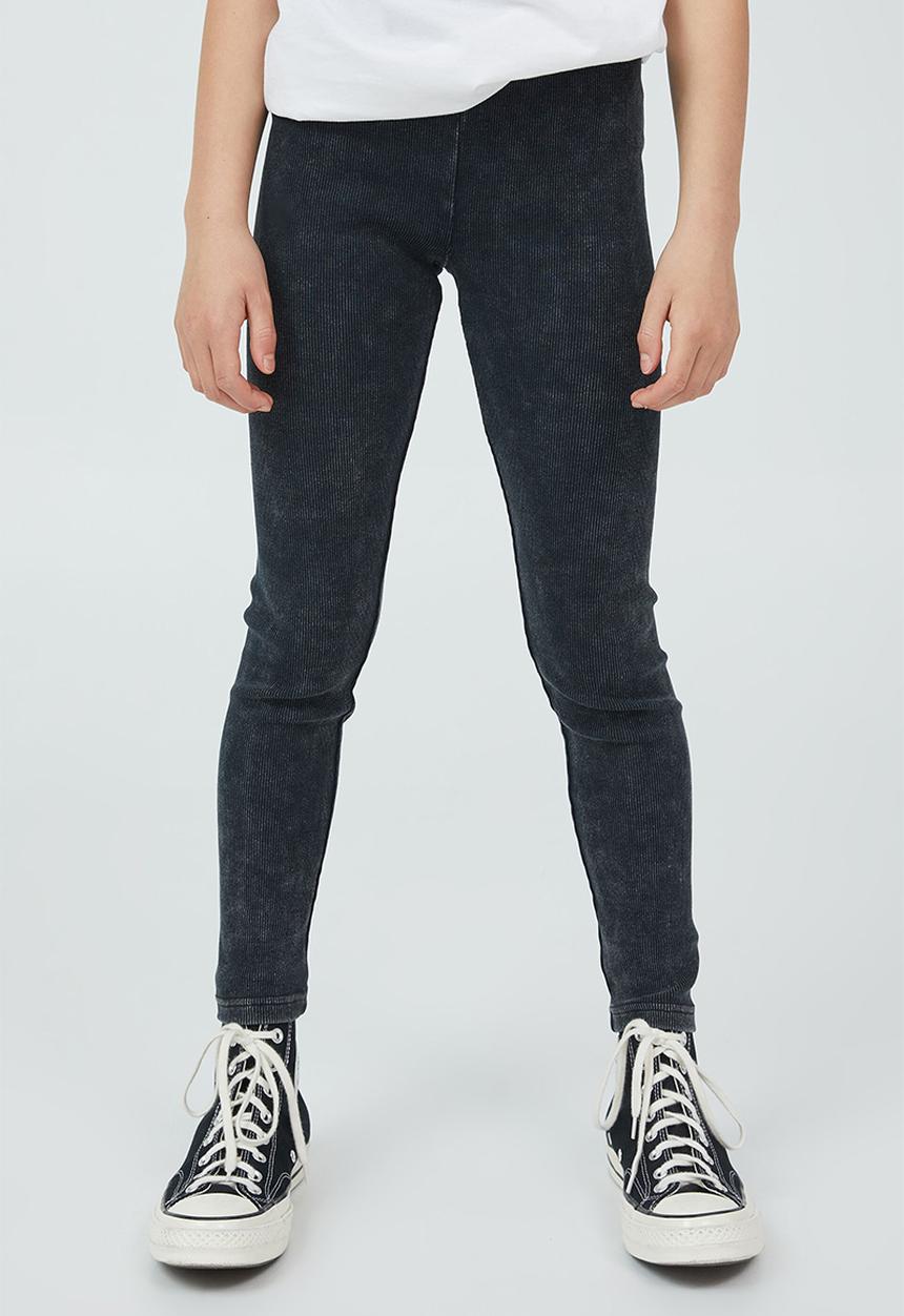 Cotton On - Jess tights - black washed rib