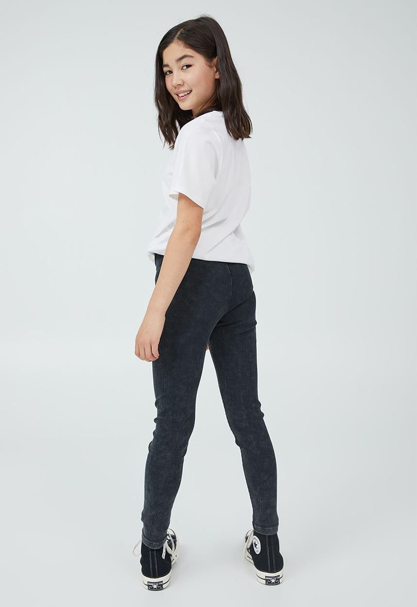 Cotton On - Jess tights - black washed rib