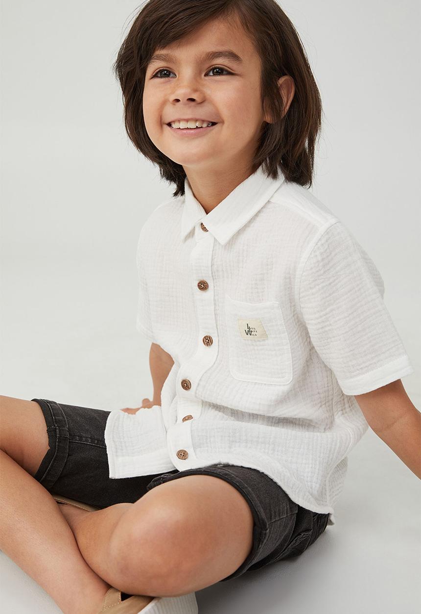 Cotton On - Resort short sleeve shirt - vanilla/cheesecloth