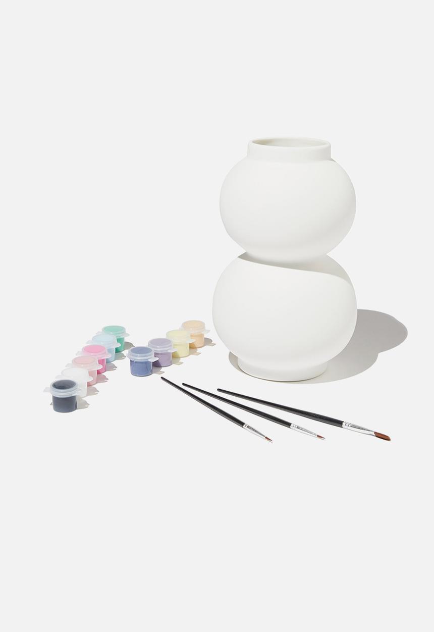 Typo - Diy paint a vase kit - bright swirls