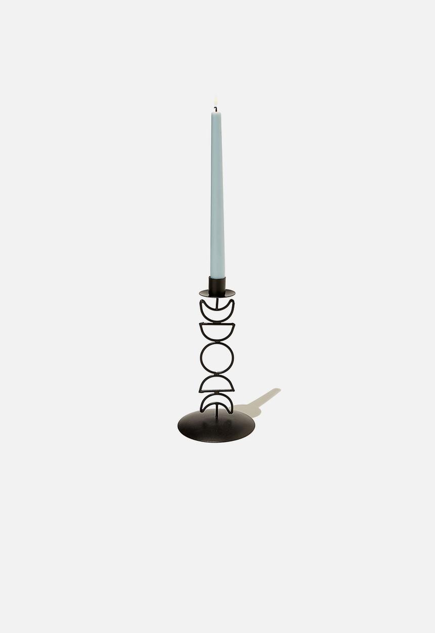 Typo - Metal shaped candle holder - black moon phases