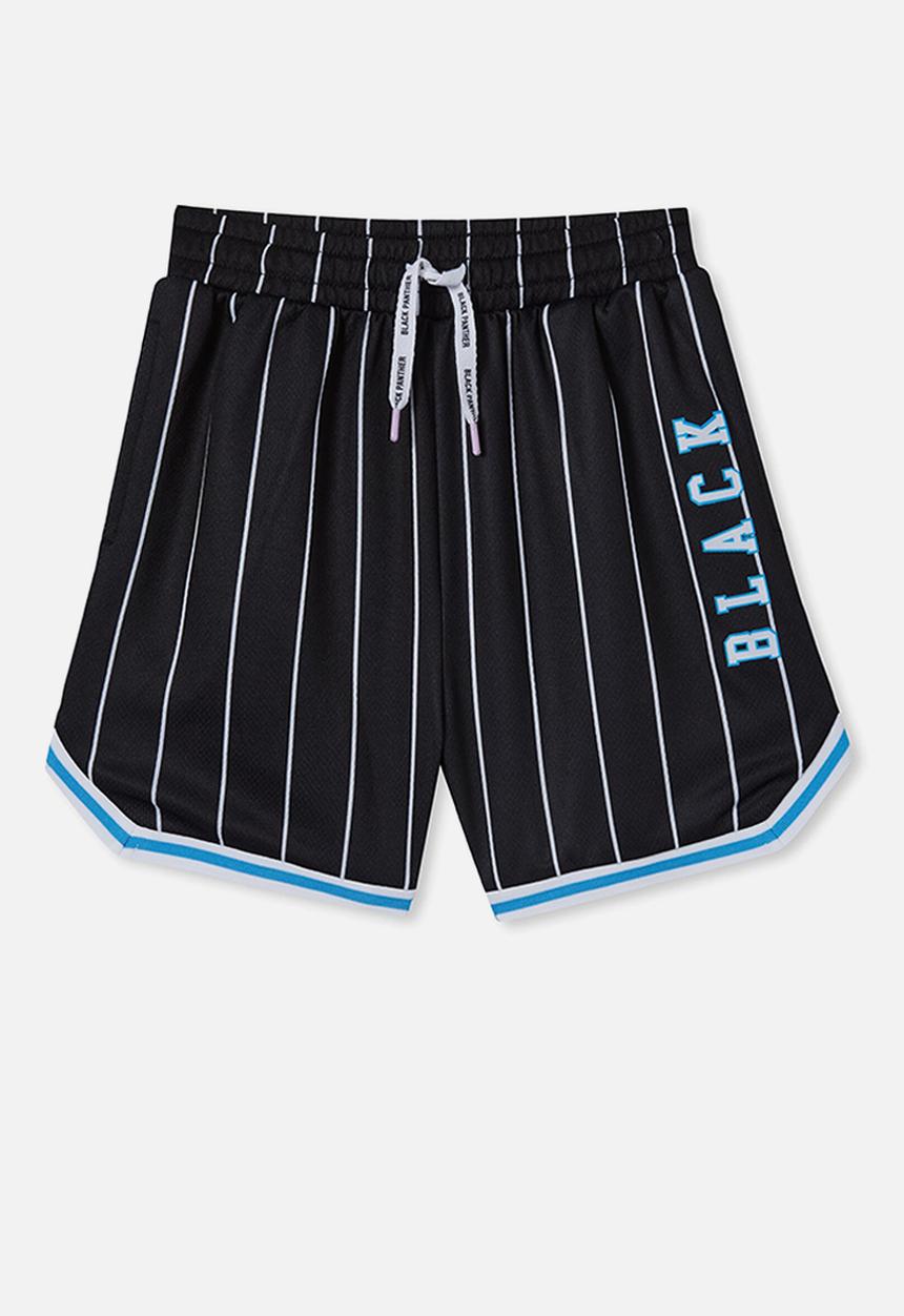 Cotton On - License marvel basketball short - lcn mar black stripe & black panther