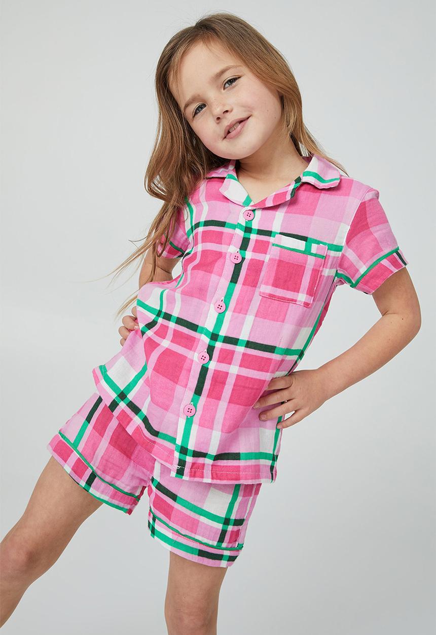 Cotton On - Alexis cheesecloth short sleeve pj set - bubblegum pop