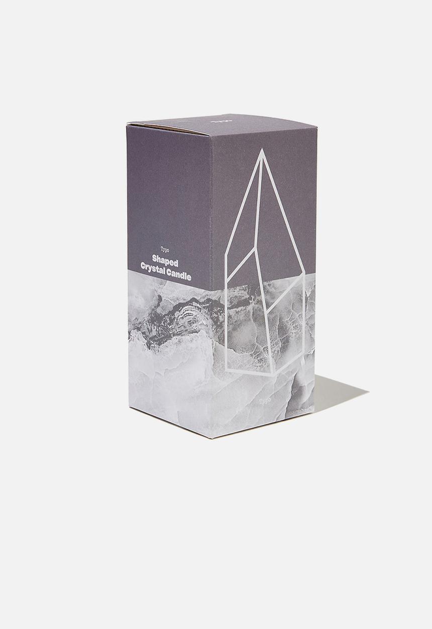 Typo - Shaped crystal candle - marble
