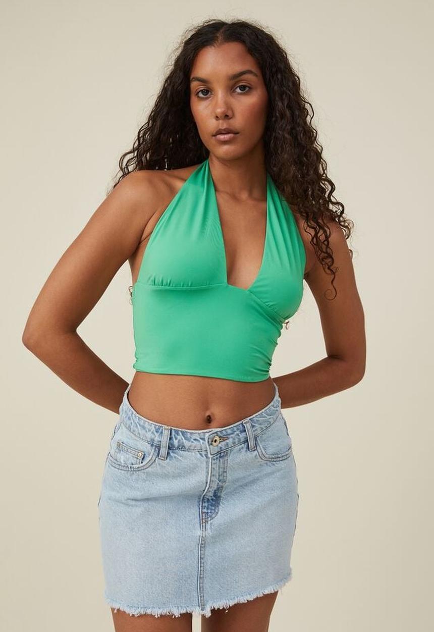 Cotton On - Sculpted halter top - garden green