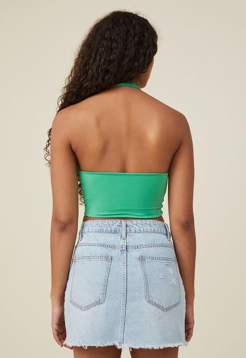 Cotton On - Sculpted halter top - garden green