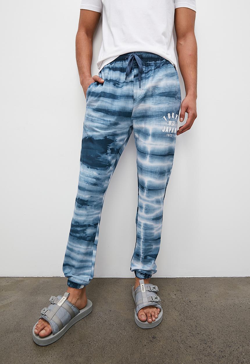 Superbalist - Acid wash slim fit sweatpant - indigo