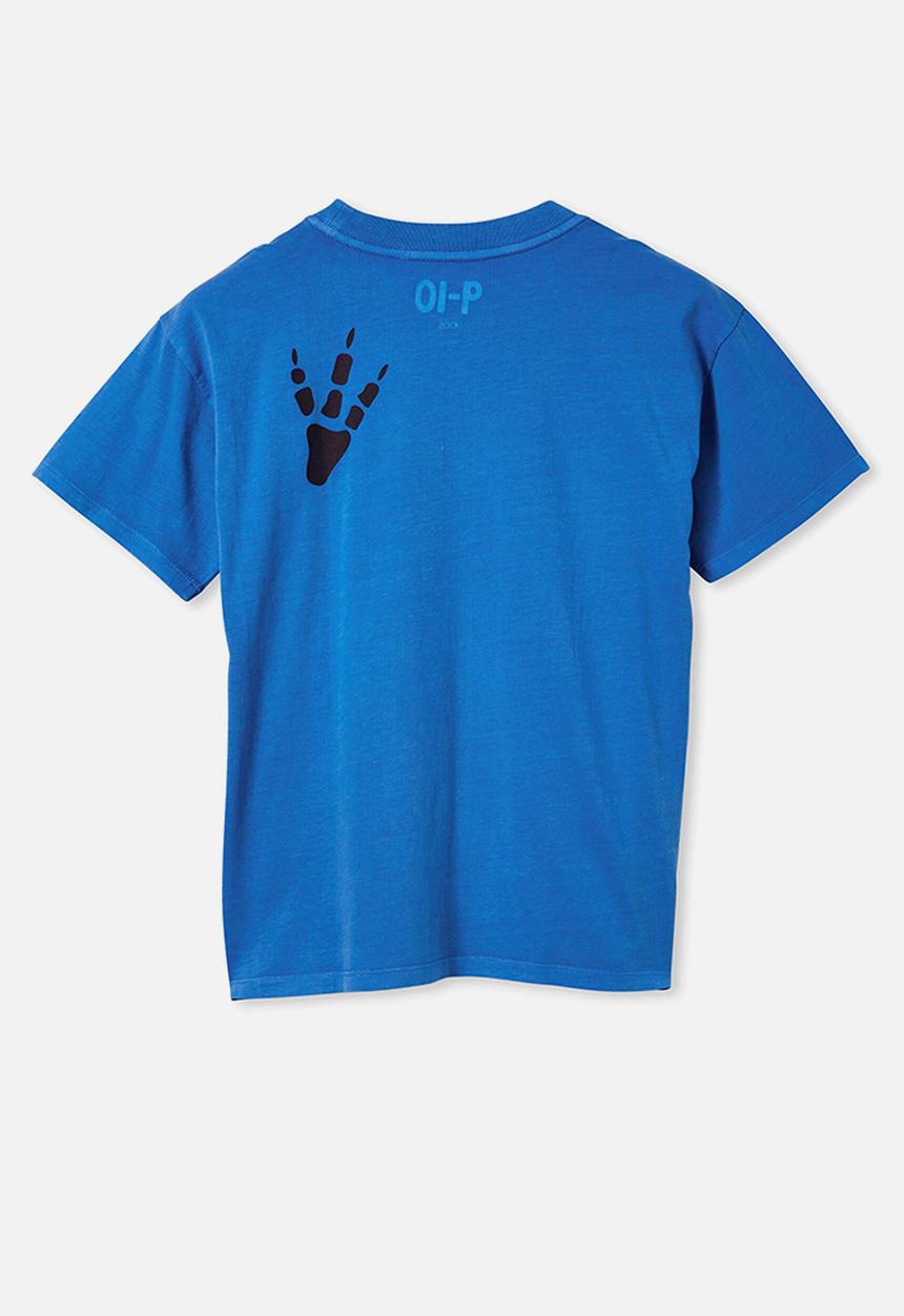 Cotton On - Stevie short sleeve embellished tee - blue bell /dino sequin