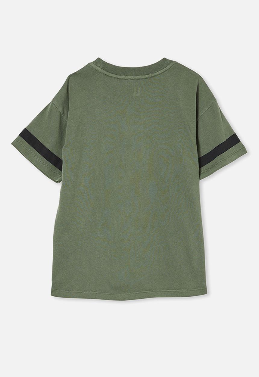 Cotton On - Stevie short sleeve embellished tee - swag green/wicket real good puff