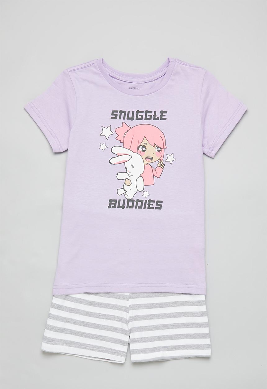 Superbalist - Printed pj set - lilac/grey
