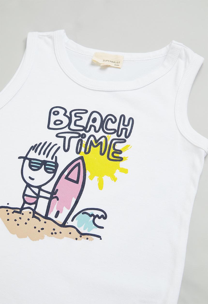 Superbalist - 2 pack printed vest - stone/white
