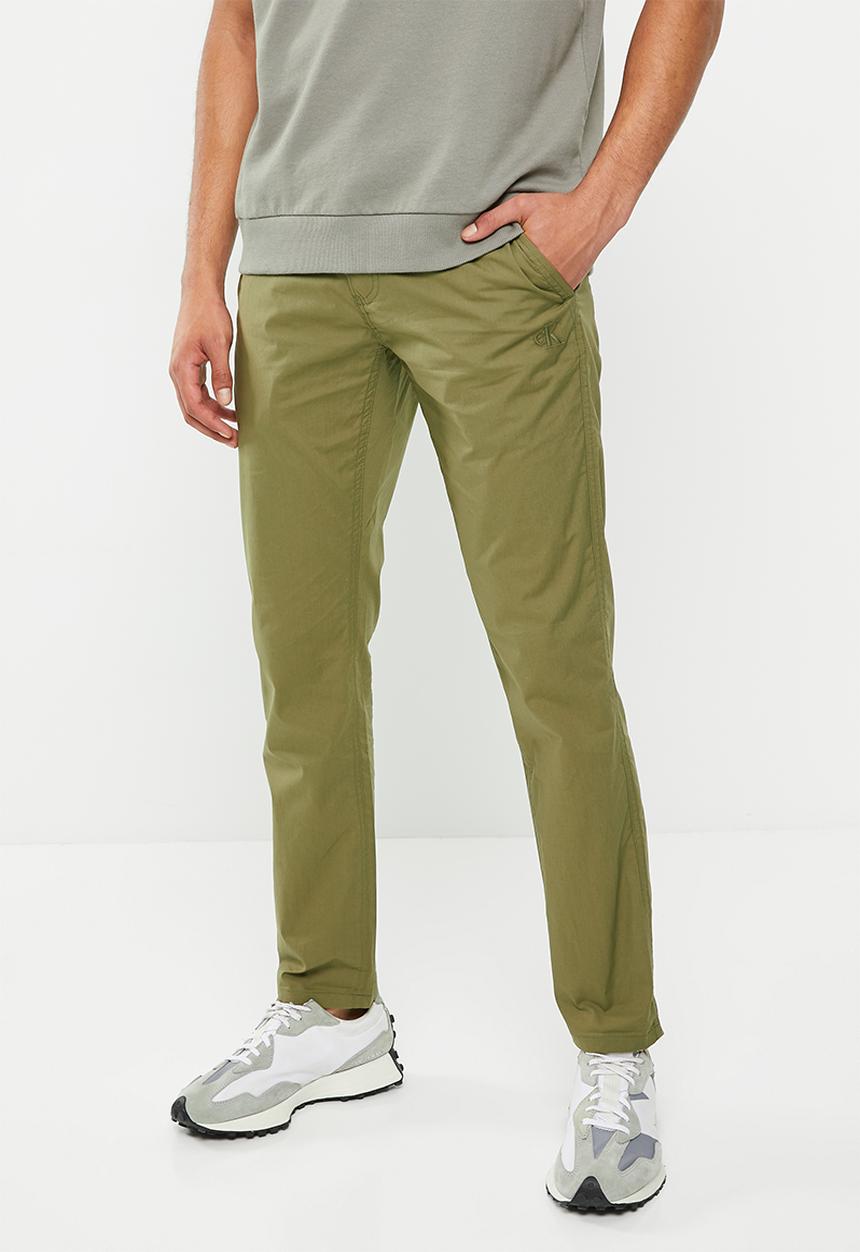 Calvin Klein - Skinny washed stretch chino - burnt olive