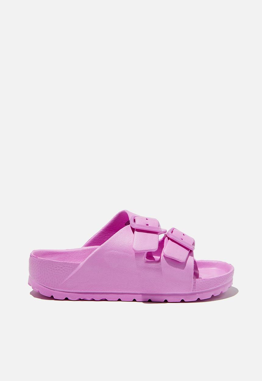 Cotton On - Twin strap slide - pink gerbera