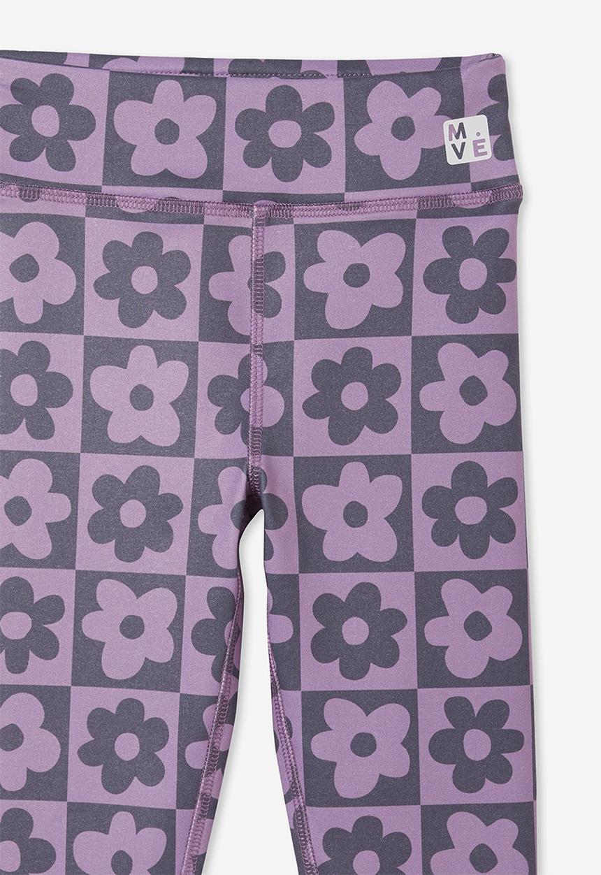 Cotton On - The 7/8 tight - pale violet/checker daisy