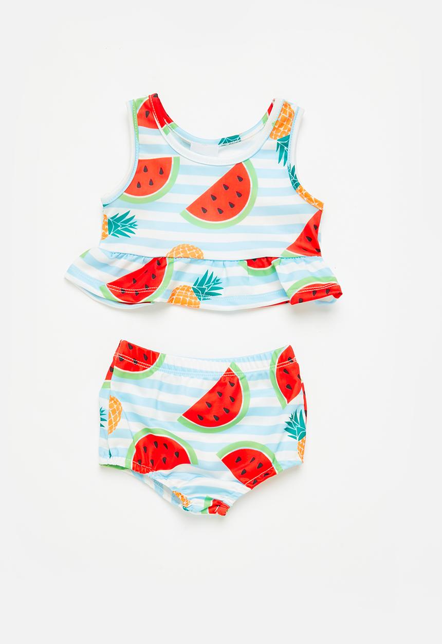 Pop Candy - Stripe bikini set - blue/white