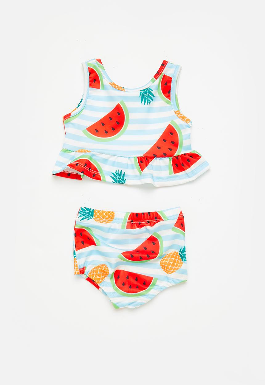 Pop Candy - Stripe bikini set - blue/white
