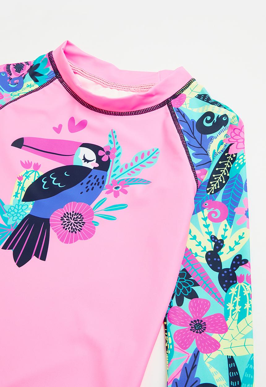 Pop Candy - Girls printed swimsuit - pink
