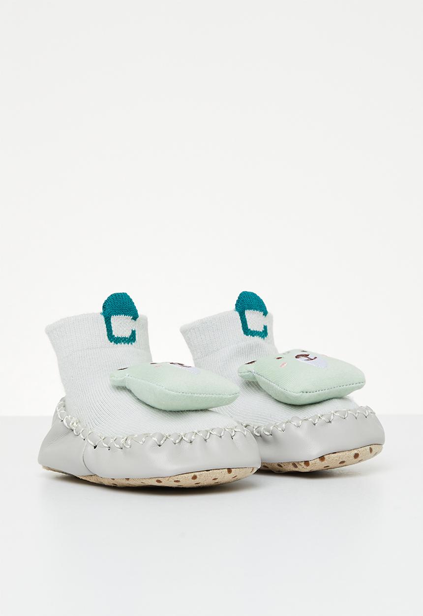 Pop Candy - Bear sock bootie - green