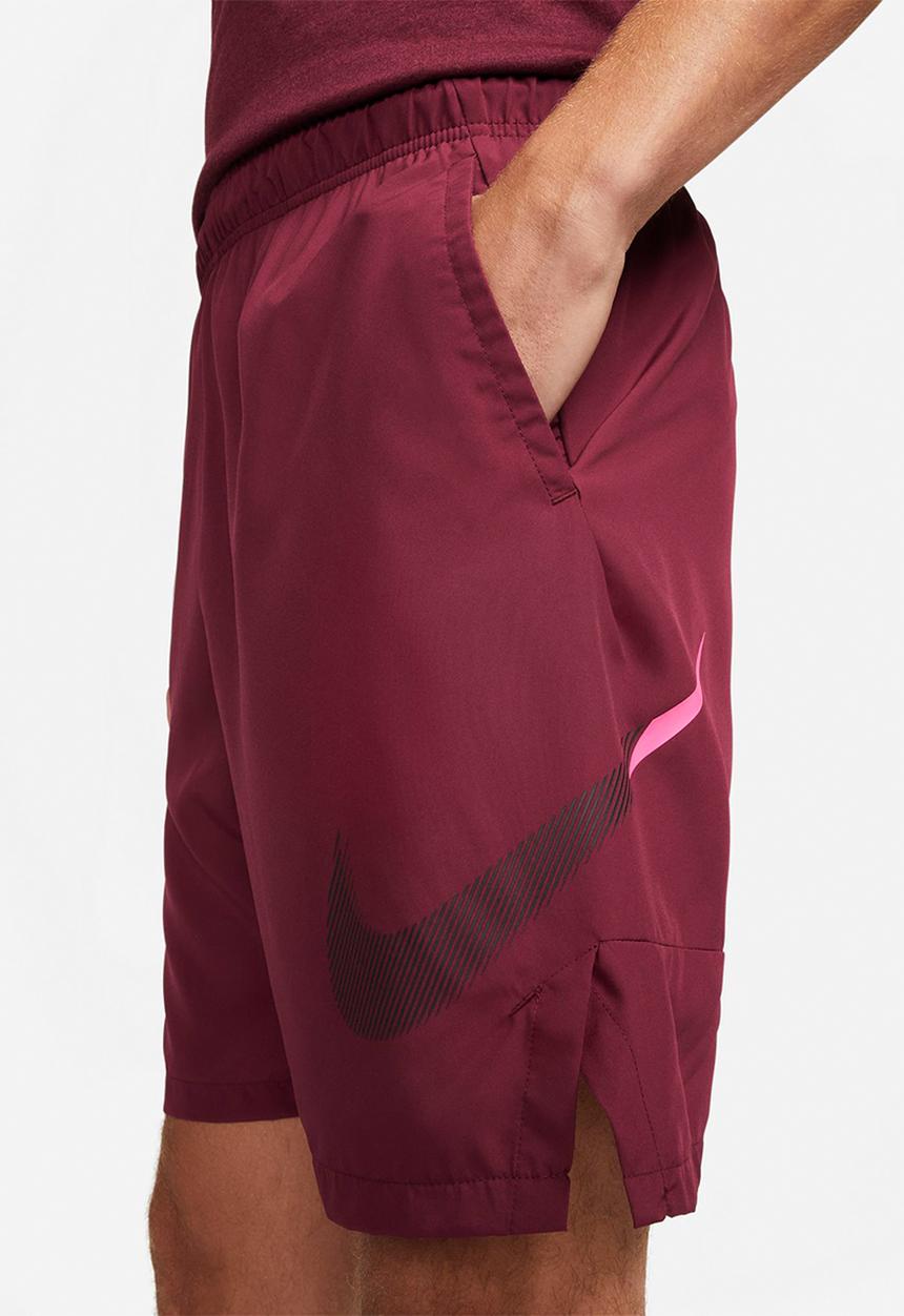 Nike - M nk df flx wvn shrt 9in gfx - dark beetroot