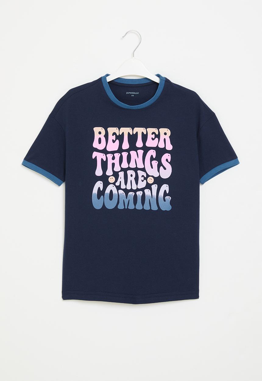 Superbalist - Retro T-shirt - navy