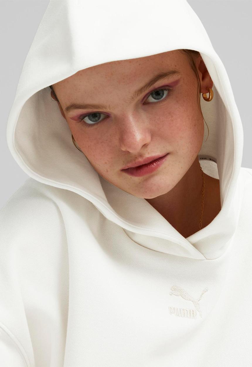 PUMA - Classics oversized hoodie - white 