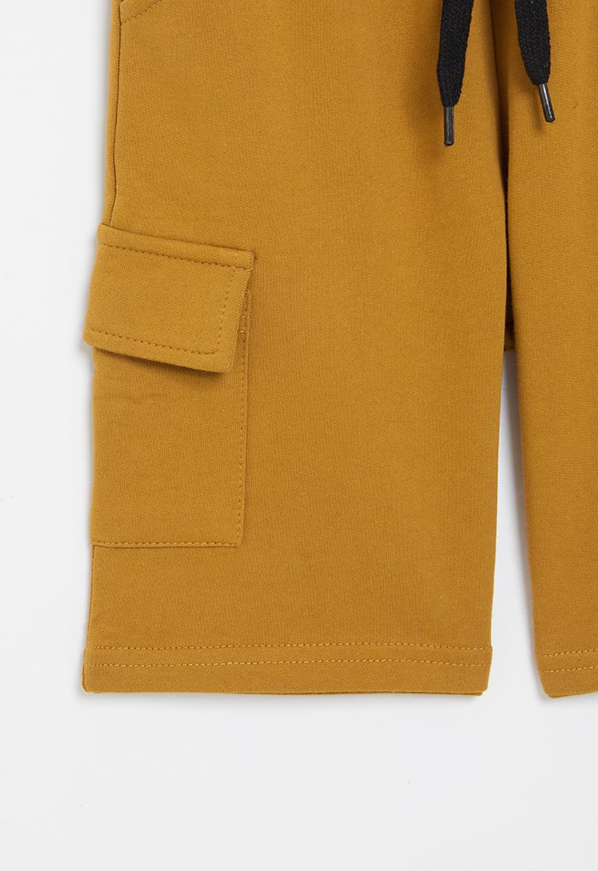 Rebel Republic - Fleece cargo shorts - tobacco