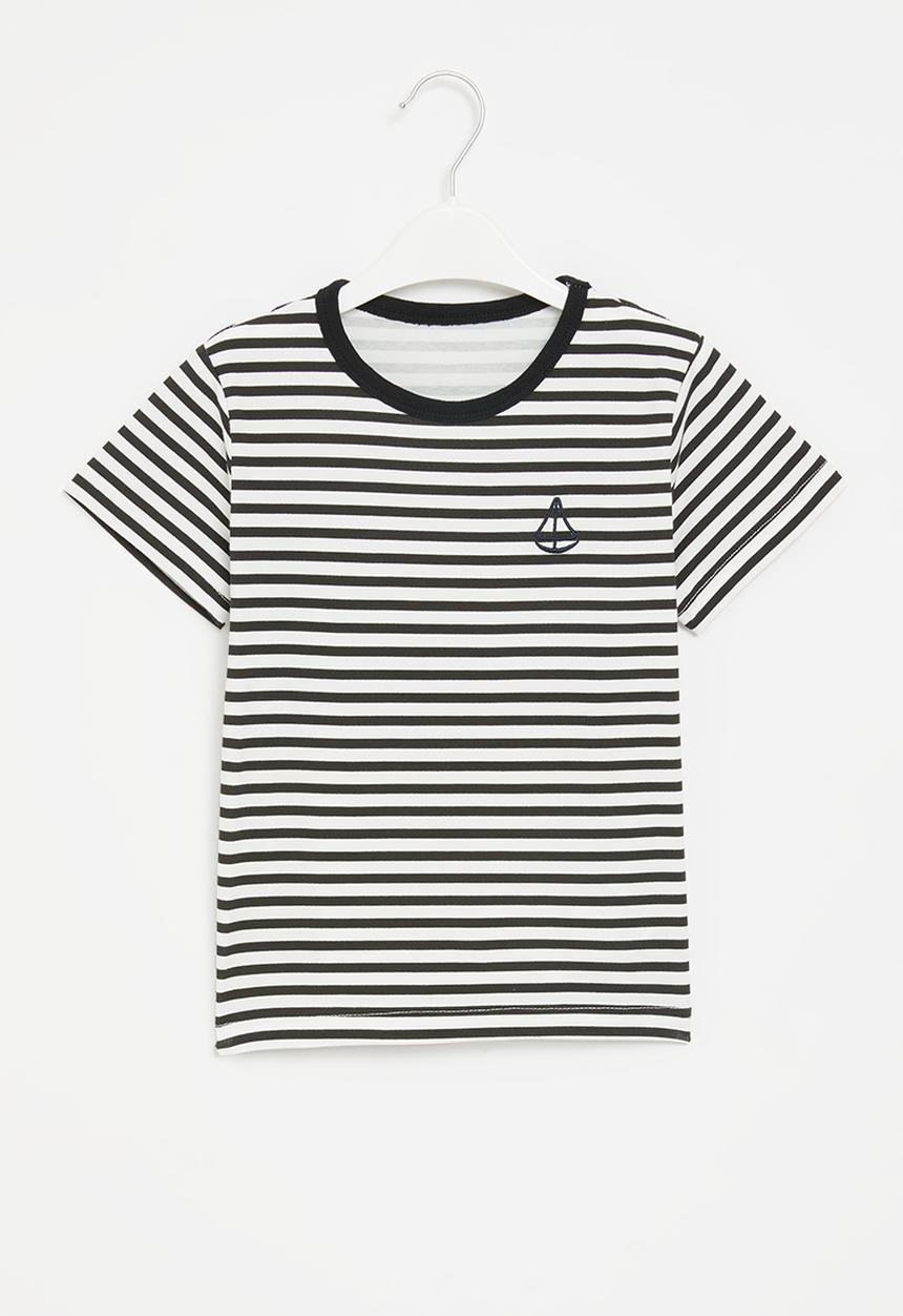 Pop Candy - Stripe tee - black & white