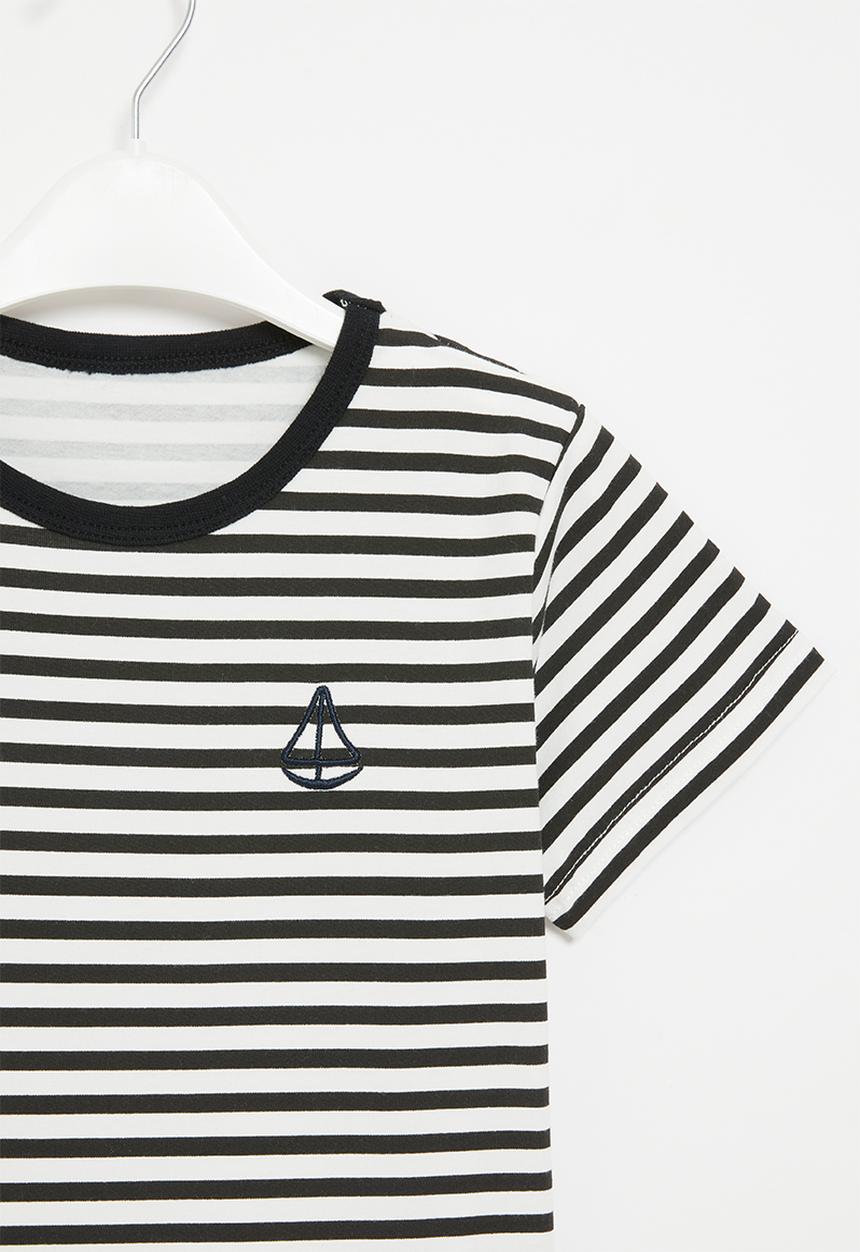 Pop Candy - Stripe tee - black & white