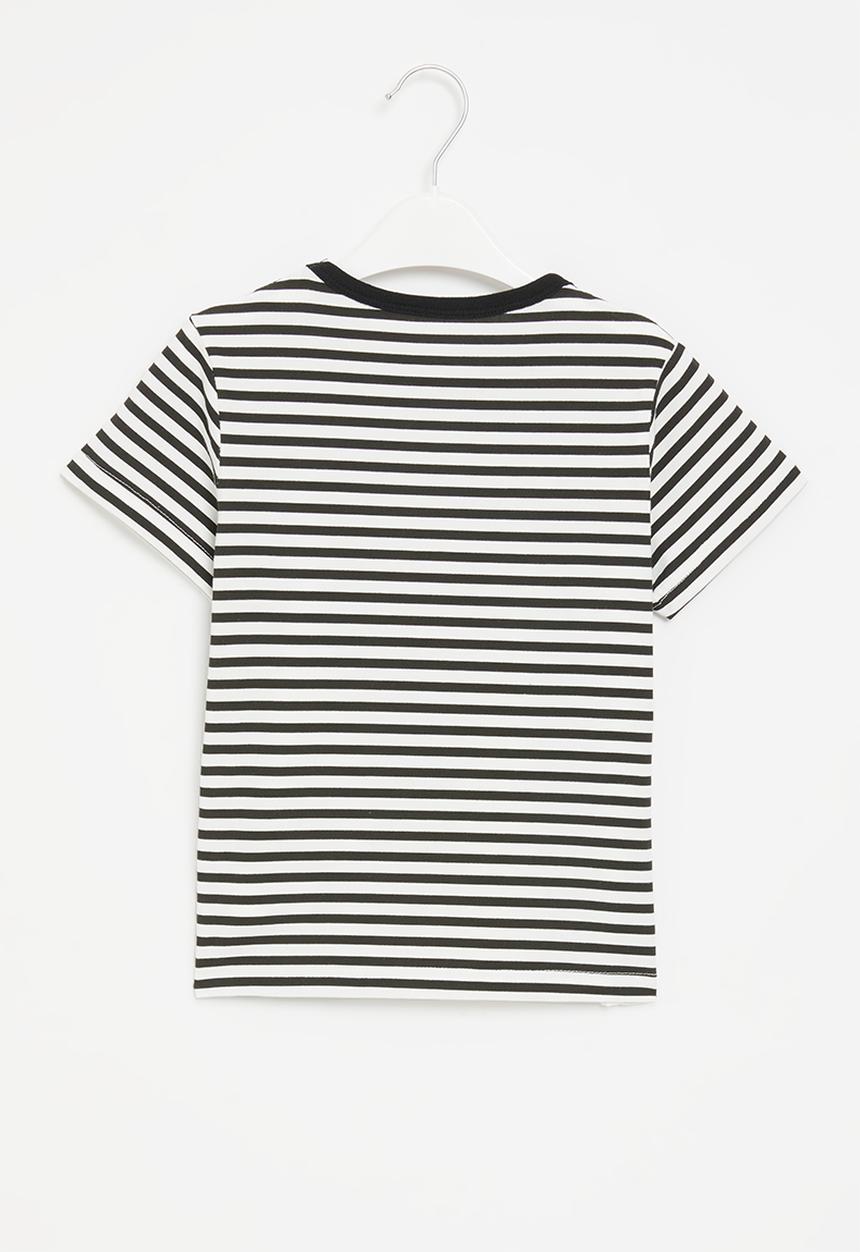 Pop Candy - Stripe tee - black & white