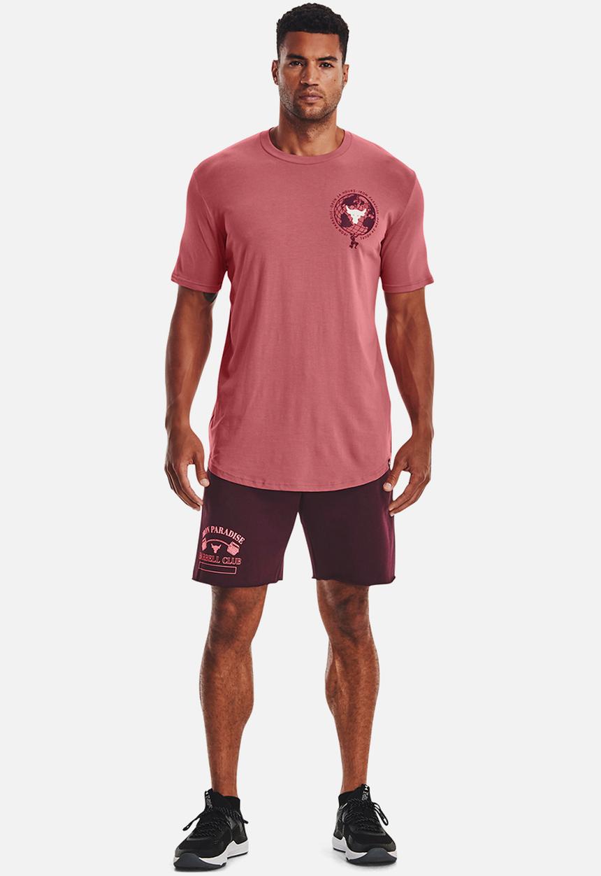 Under Armour - UA Project Rock open 24 hours s/s tee - deco rose