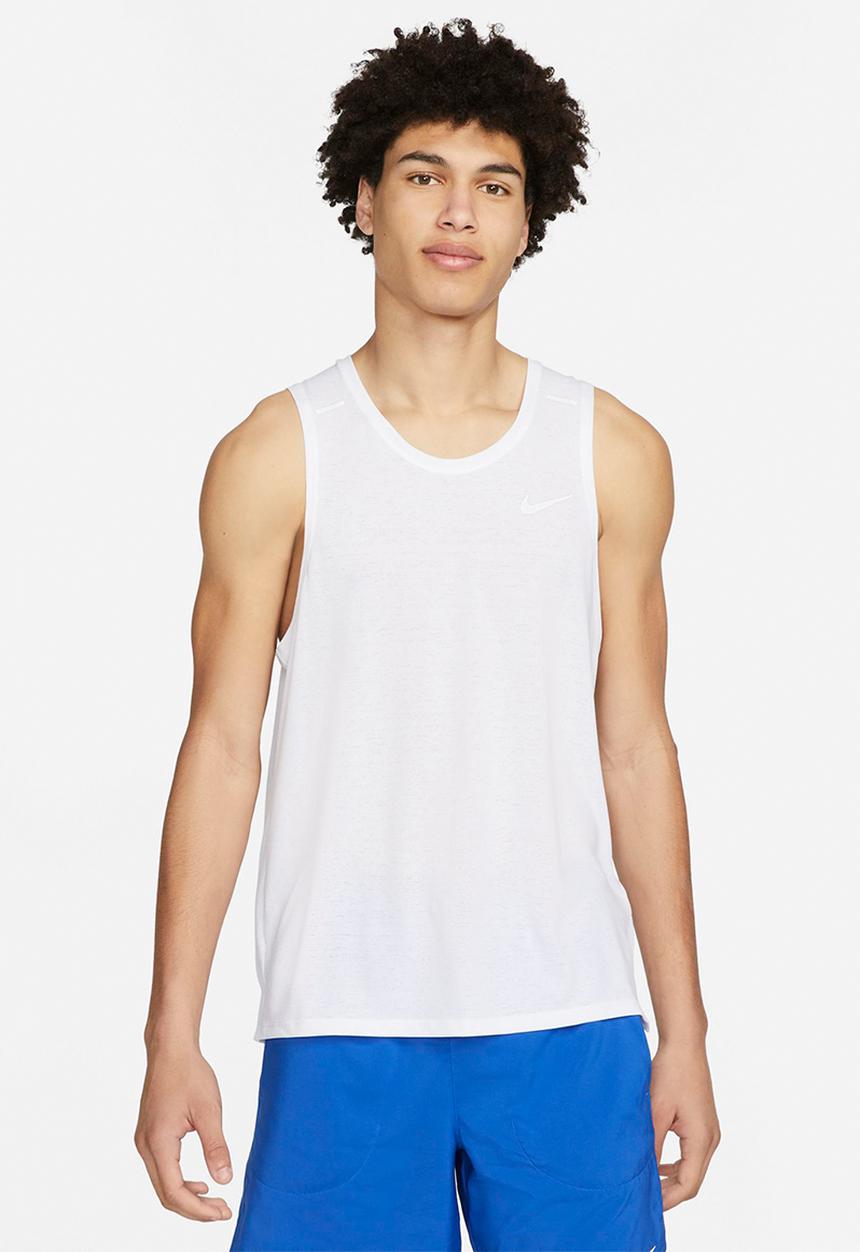Nike - M nk df miler tank - white/reflective silver