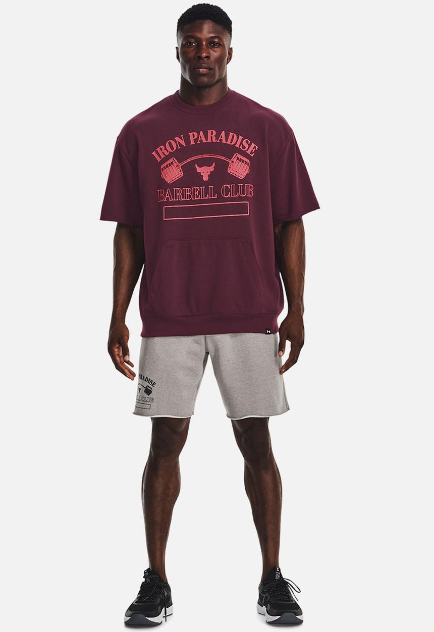 Under Armour - UA Project Rock hgym hwt terry sts - pewter light heather
