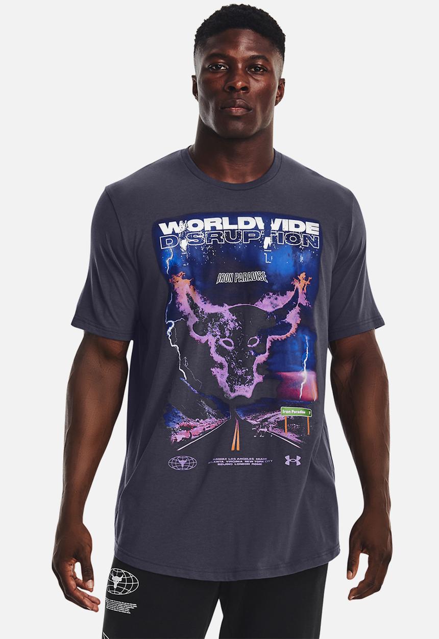 Under Armour - UA Project Rock ww disruption short sleeve - tempered steel