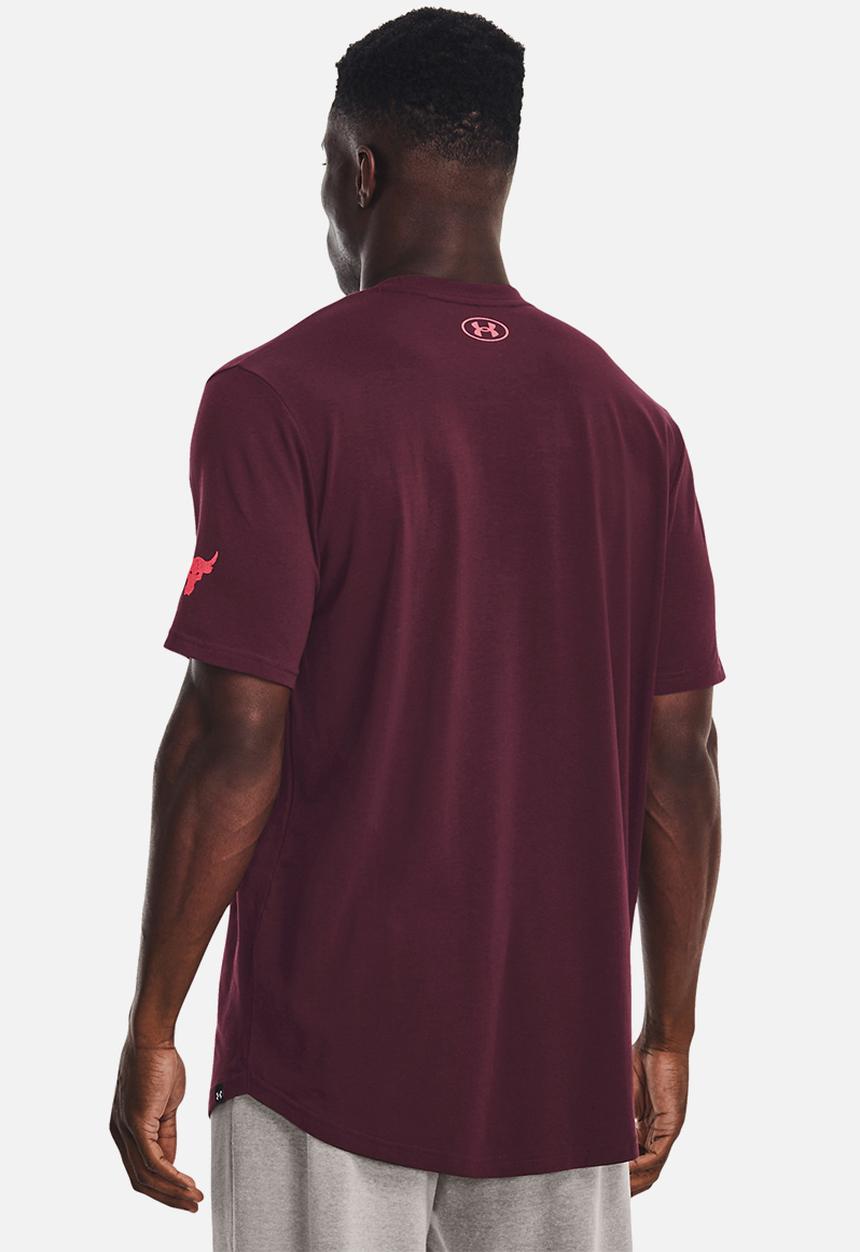 Under Armour - UA Project Rock  ipbc short sleeve - dark maroon