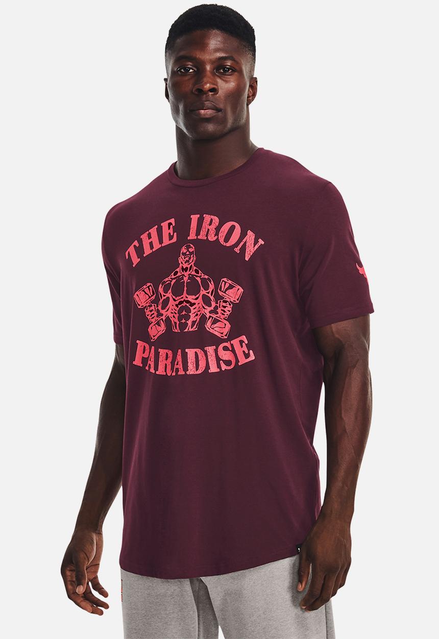 Under Armour - UA Project Rock  ipbc short sleeve - dark maroon