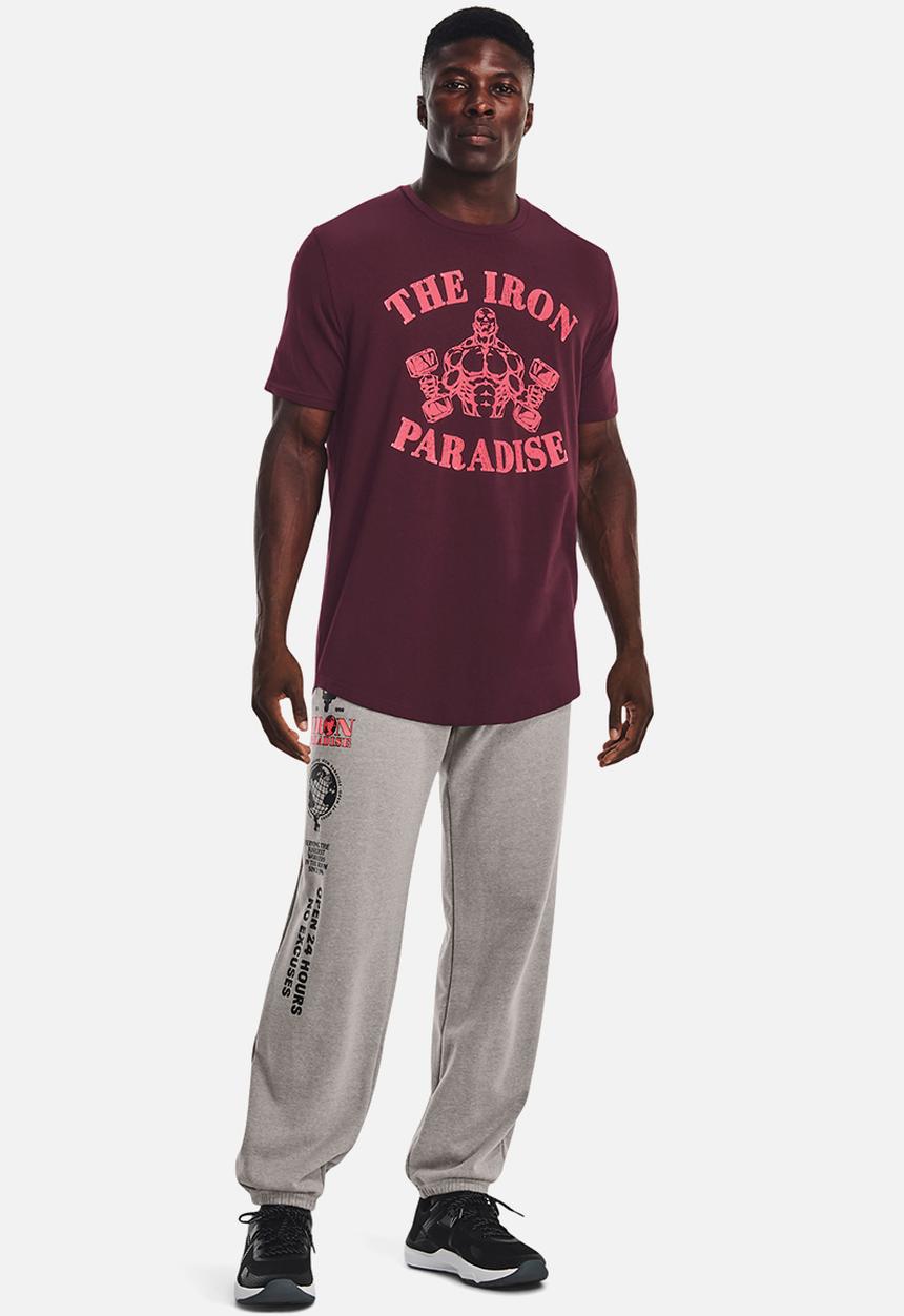 Under Armour - UA Project Rock  ipbc short sleeve - dark maroon
