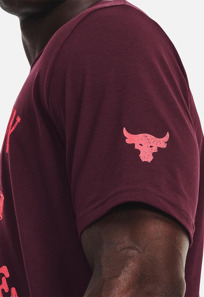 Under Armour - UA Project Rock  ipbc short sleeve - dark maroon