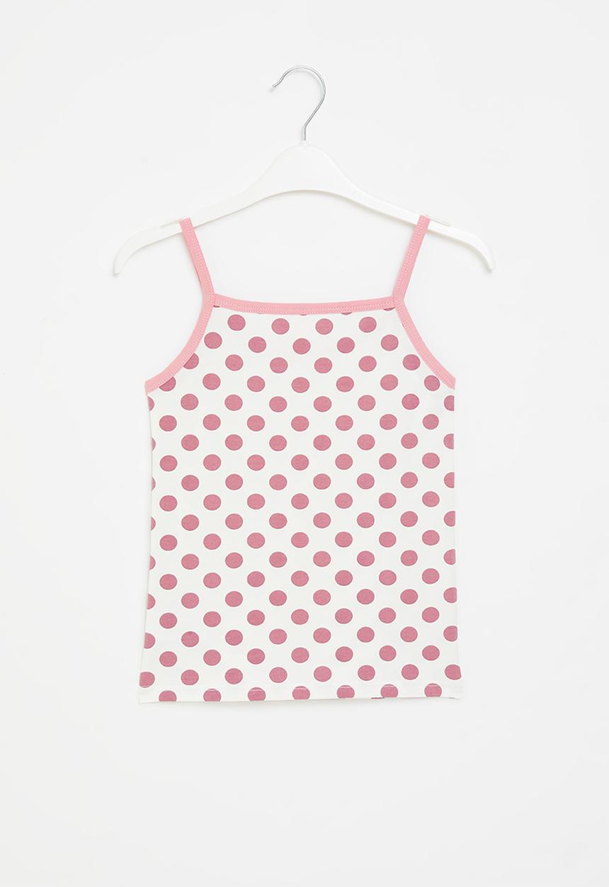 Rebel Republic - Polka dot vest - white/pink