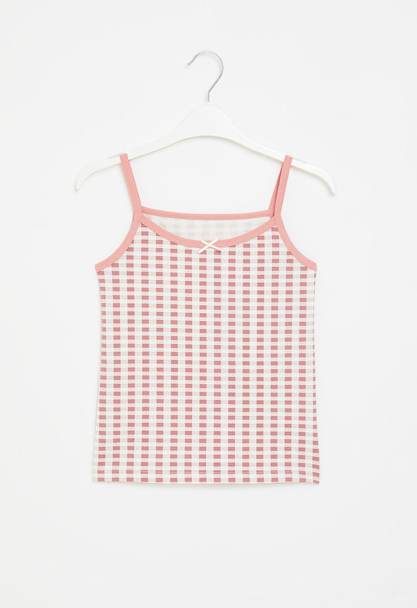 Rebel Republic - Check vest - white/pink