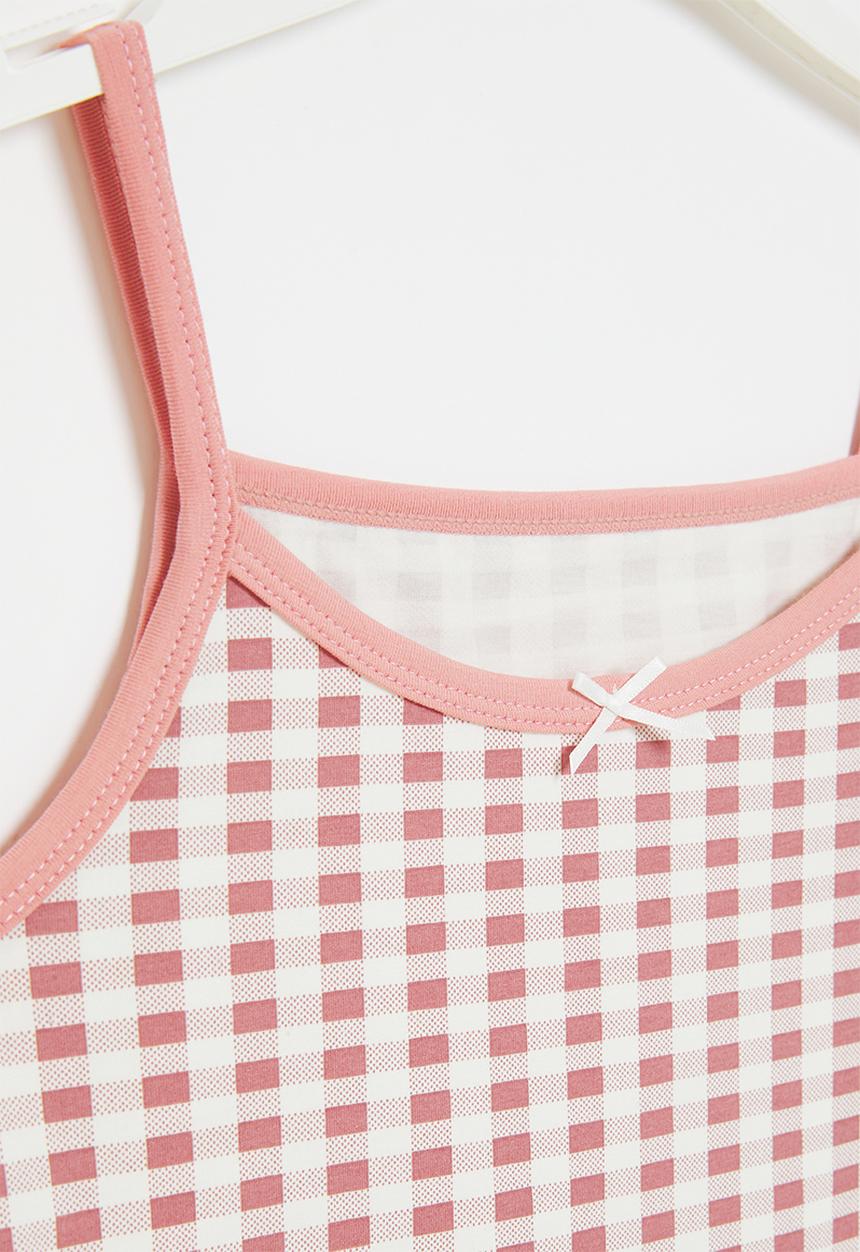 Rebel Republic - Check vest - white/pink