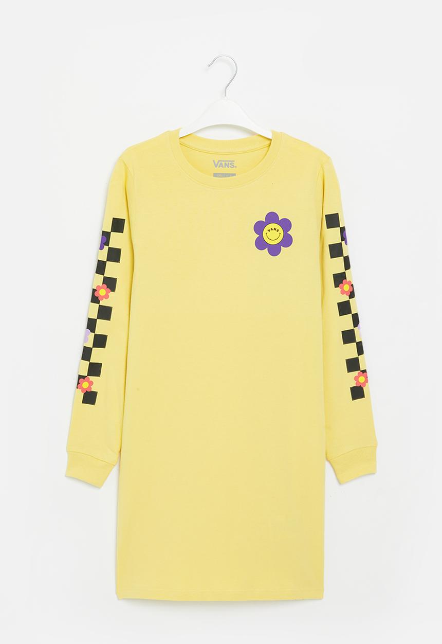 Vans - Radically happy long sleeve tee dress - yellow